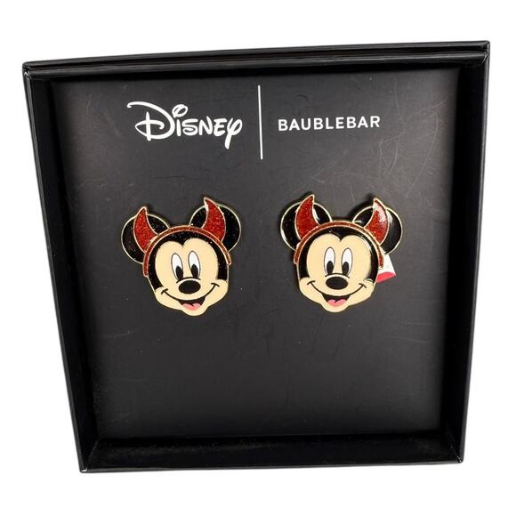 Disney BAUBLEBAR Earrings Mickey Mouse Halloween Devil Costume Stud Earrings - Picture 2 of 8